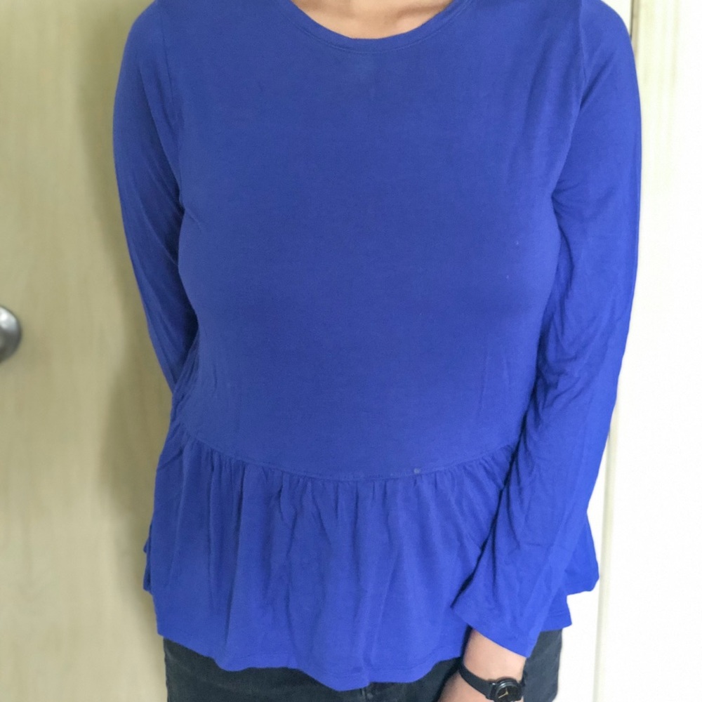 Blue Old Navy Ruffle T-Shirt